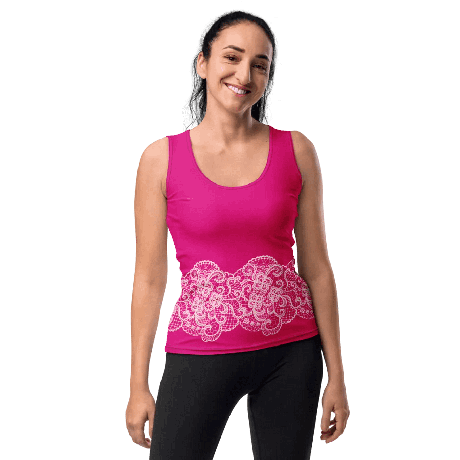 Lace Pink Premium Sportswear Tank Top product image (10)