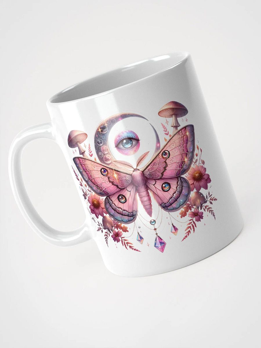 Pink Lunar Moths and Flowers Mug product image (7)
