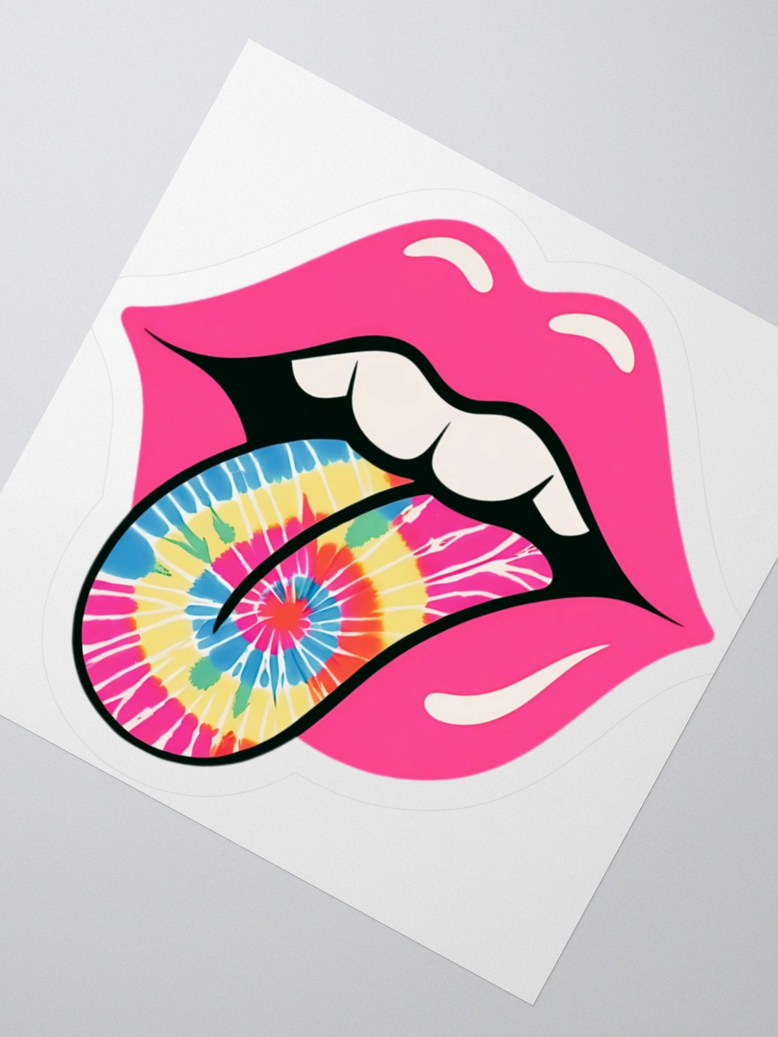 Tie-Dye Tongue Kiss Cut Stickers product image (5)