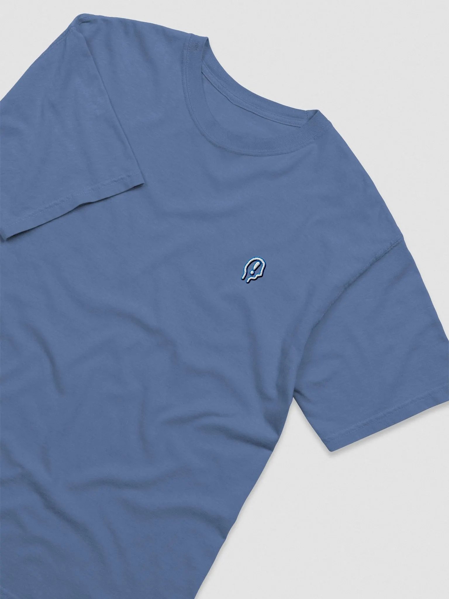 EXCLAIMING MENTALLY (L.C., lined royal) embroidered garment dyed tee product image (15)