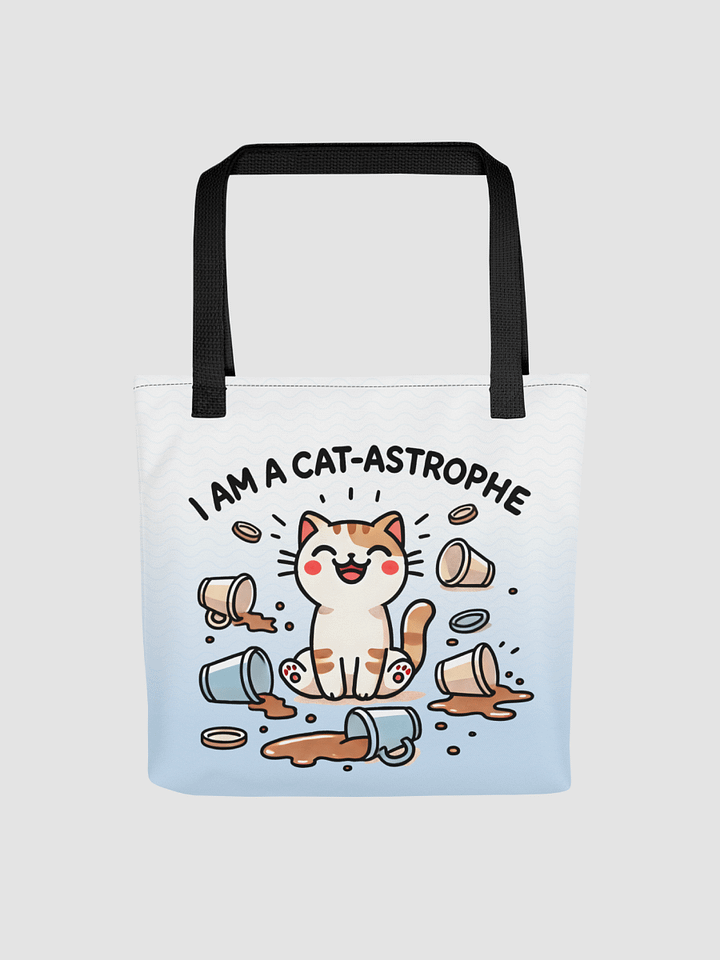 I Am a Cat-astrophe Tote Bag - White Blue product image (1)