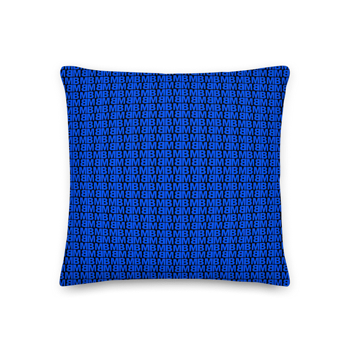 Blue Man Fans Hand Print Throw Pillow product image (3)