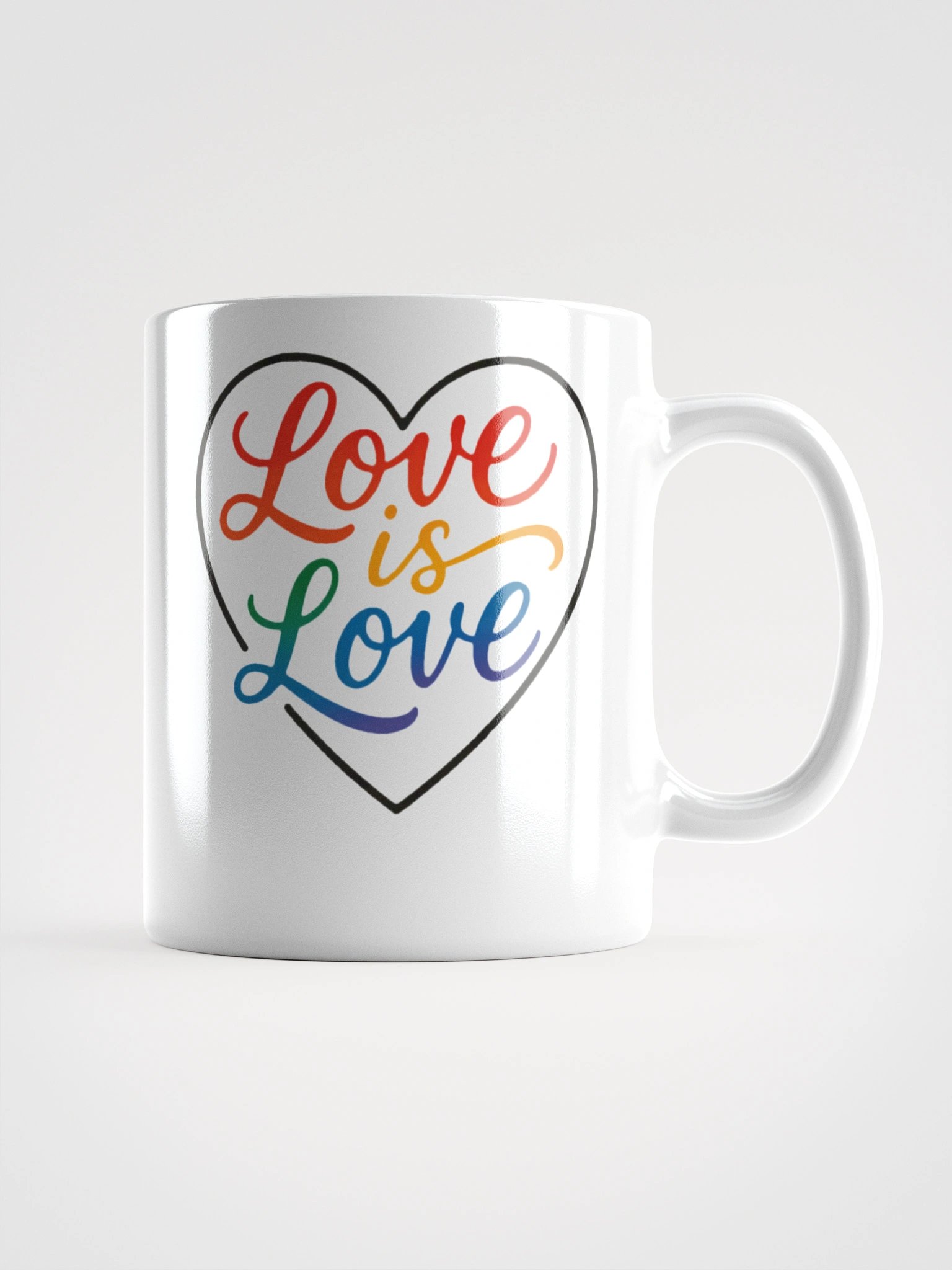 Love is Love Pride LGBTQ+ Rainbow Heart Mug product image (2)