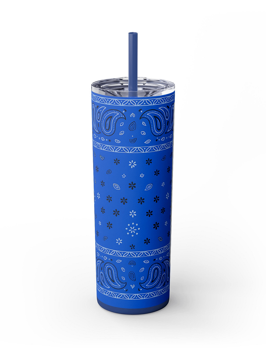 Blue Chignon Tumbler Wrap PNG Elegant Woman Silhouette Wrap for 20oz Skinny Tumblers product image (5)