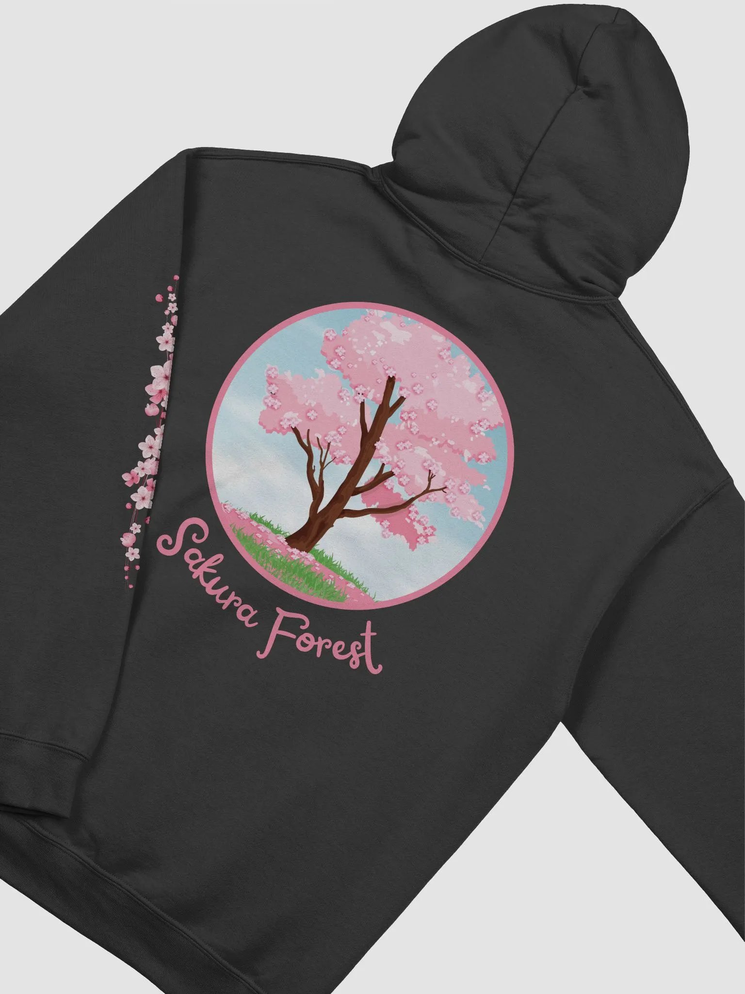 Sakura Forest Hoodie | Light Pink Finger Heart product image (3)