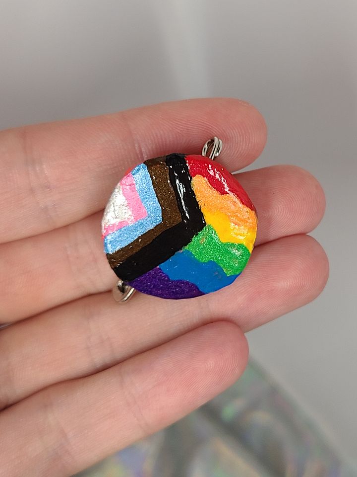 Pride bottle cap pin product image (2)