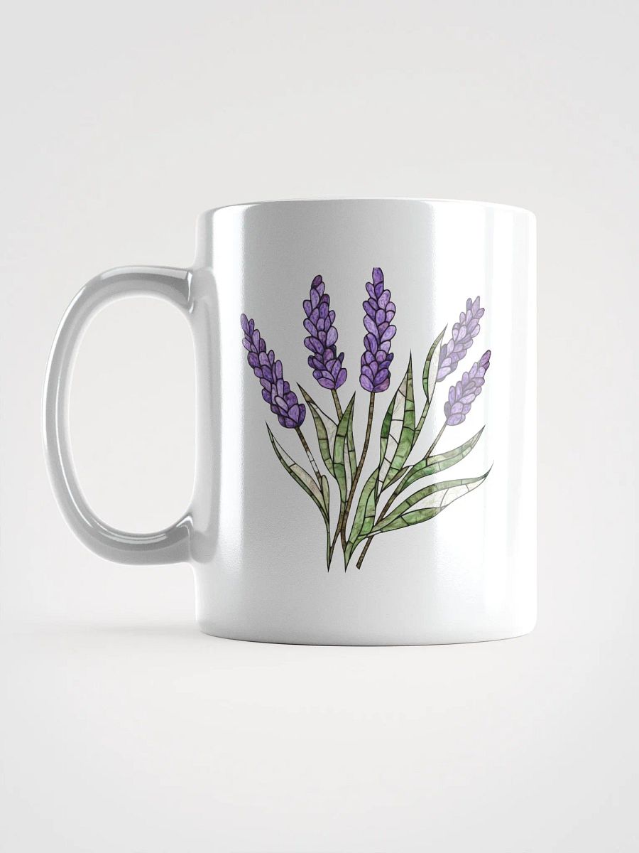 Stained Glass Lavender White Glossy Mug product image (18)