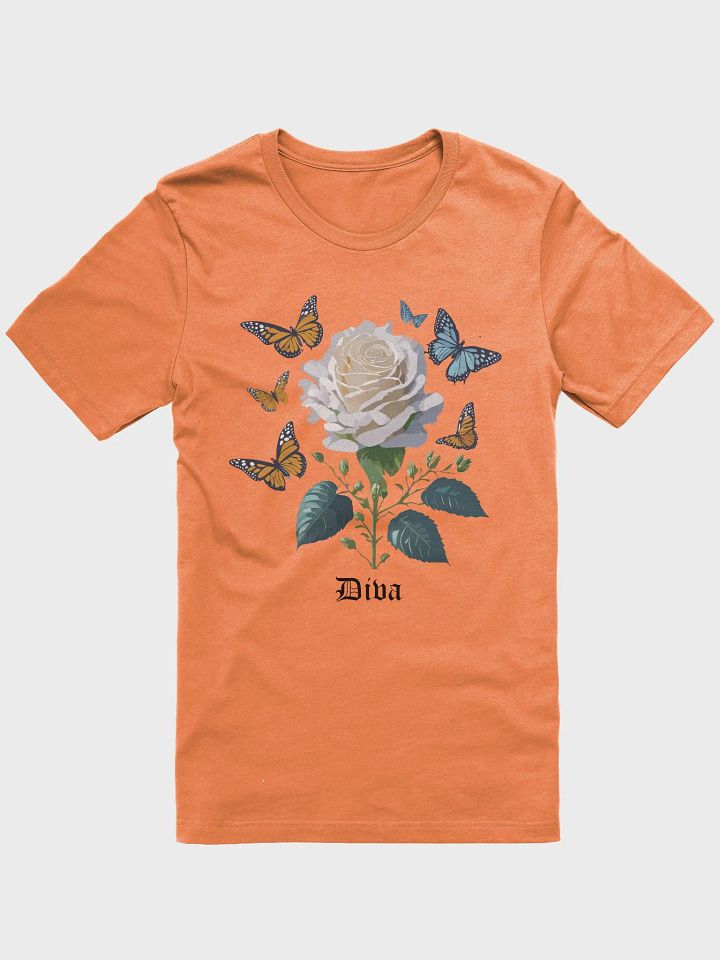 Butterfly White Rose Diva T-Shirt product image (9)