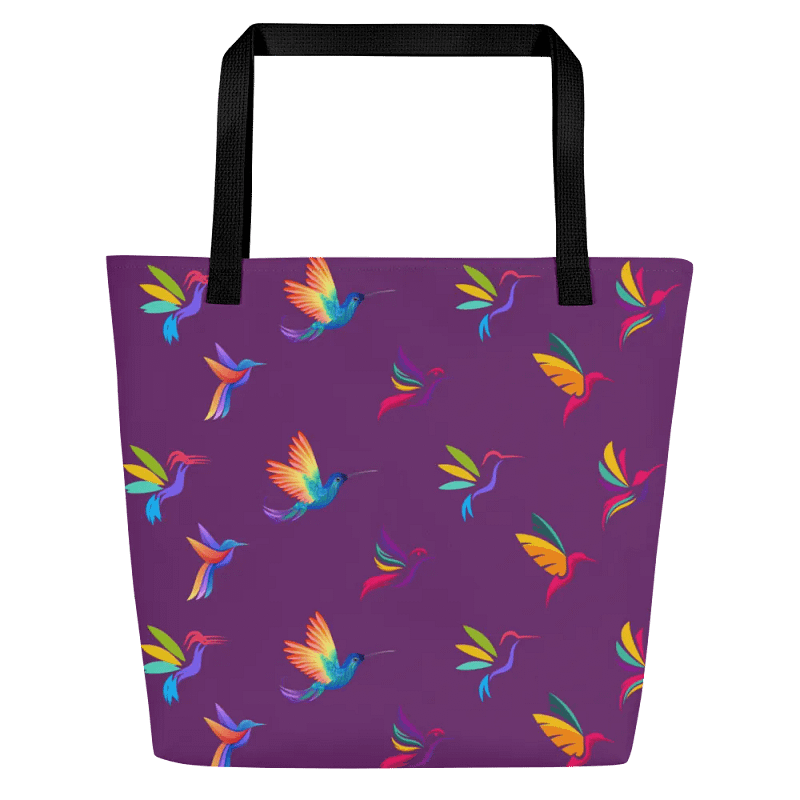 Vibrant hummingbird Dreams Tote Bag for birdlovers