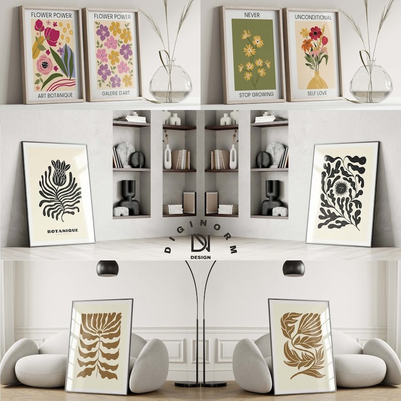 Flower Market Print Set of 670 Flower Gallery Wall Set product image (4)