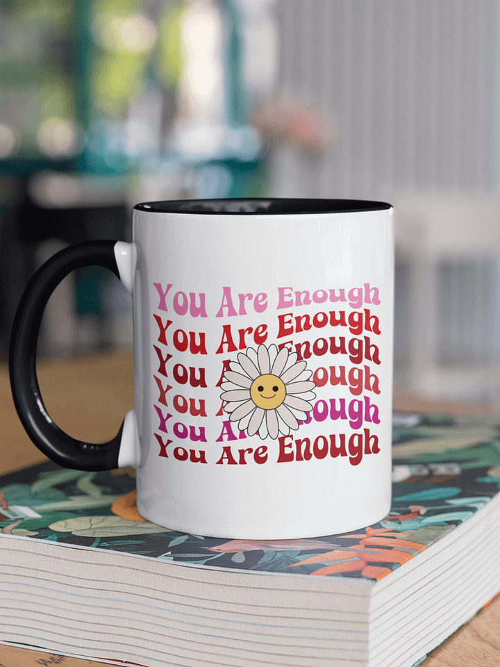Your Are Enough, Retro Groovy Inspirational Mug product image (1)
