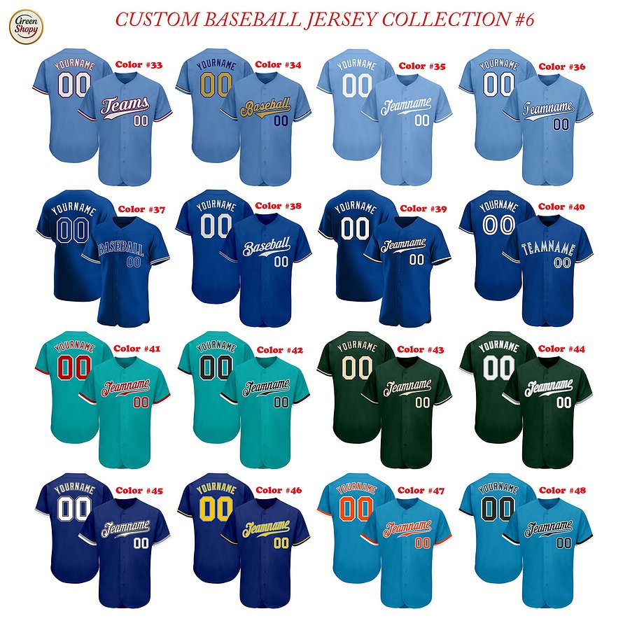 Authentic Baseball Jersey, Custom Baseball Jersey, Personalized Sport Jersey, All Color With No Lines product image (3)