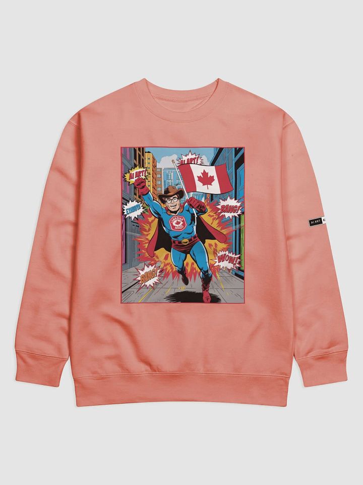 "CANADIAN MADE SUPERHERO" premium cotton sweatshirt product image (1)