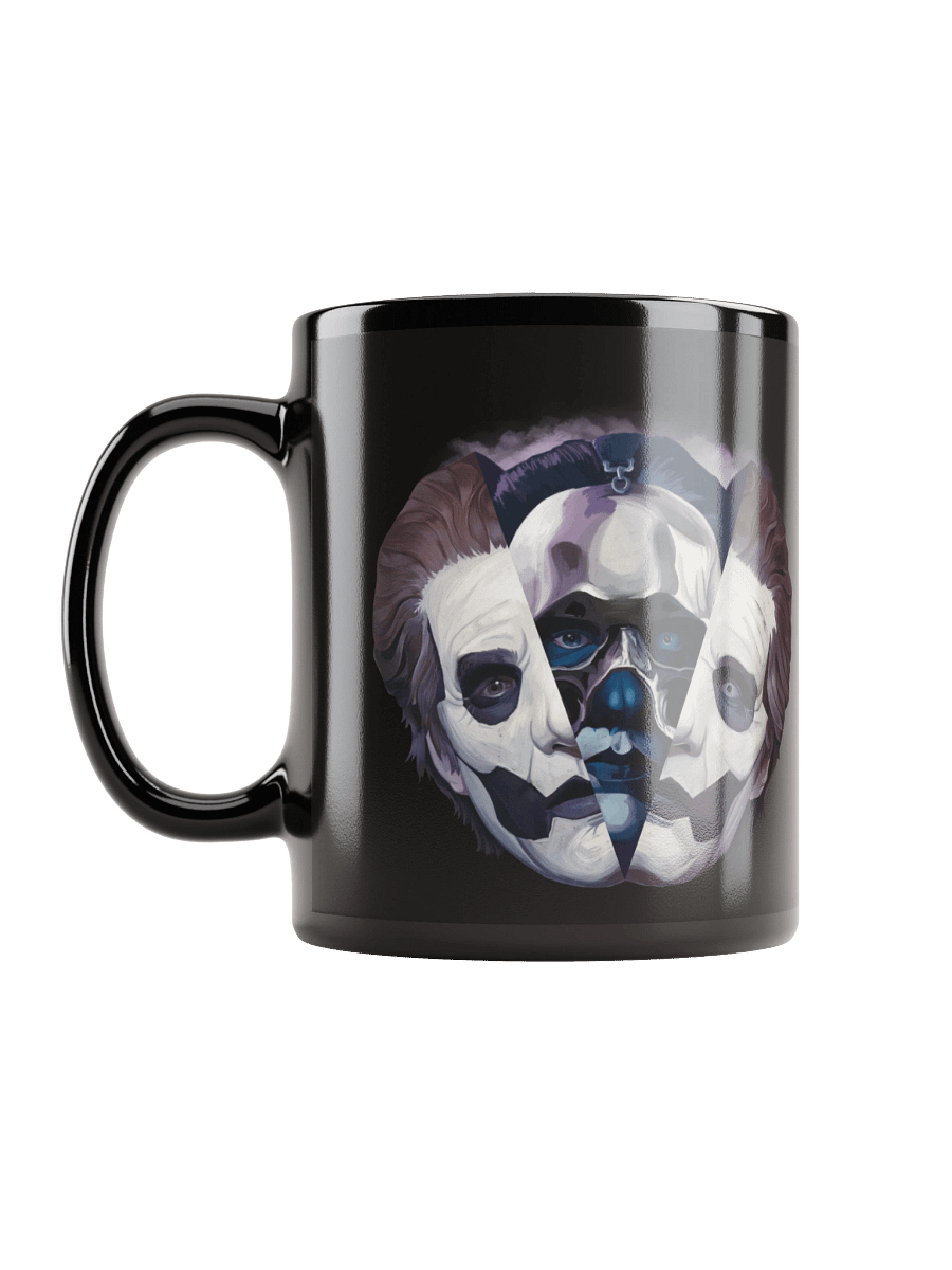 Symmetrical Fragmented Face Black Glossy Mug product image (12)