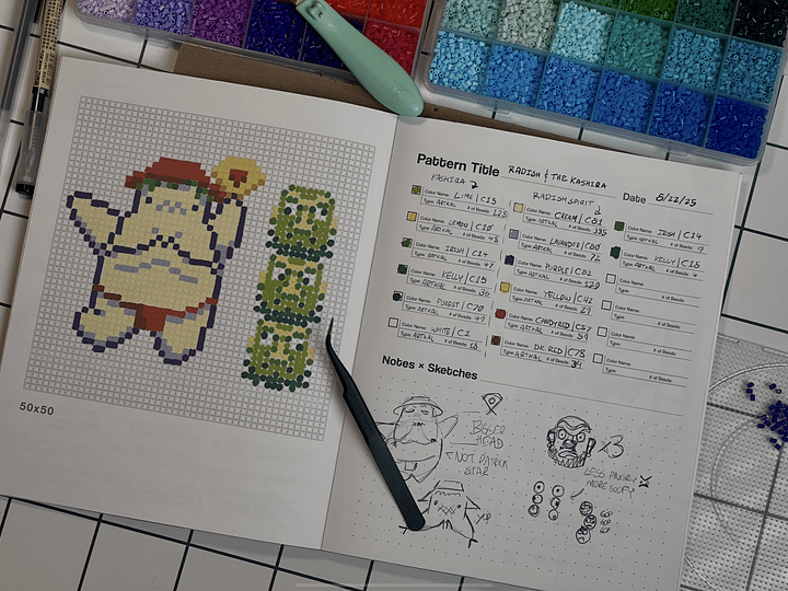 Unruly Fuse Bead Planner - Digital Download product image (1)