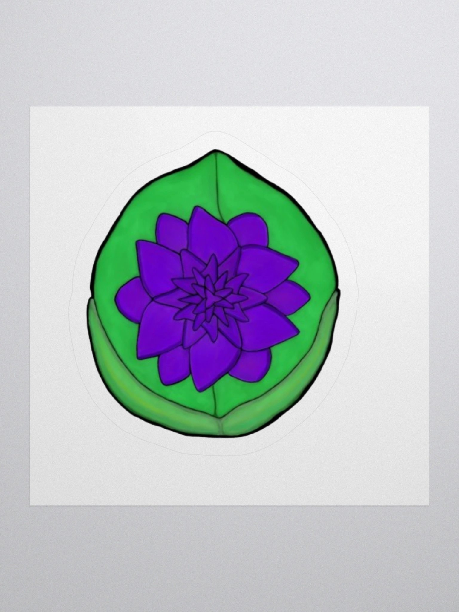Purple Petals Kiss Cut Stickers product image (1)