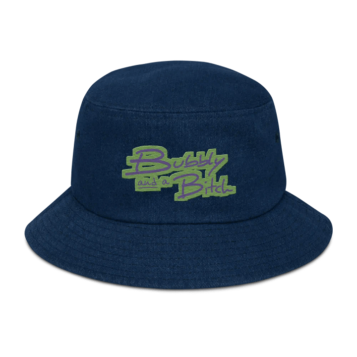 Bubbly and a B*tch (bubble design) denim bucket hat product image (1)