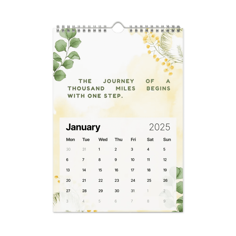FLORAL INSPIRATIONAL QUOTES WALL CALENDAR 2025 product image (6)