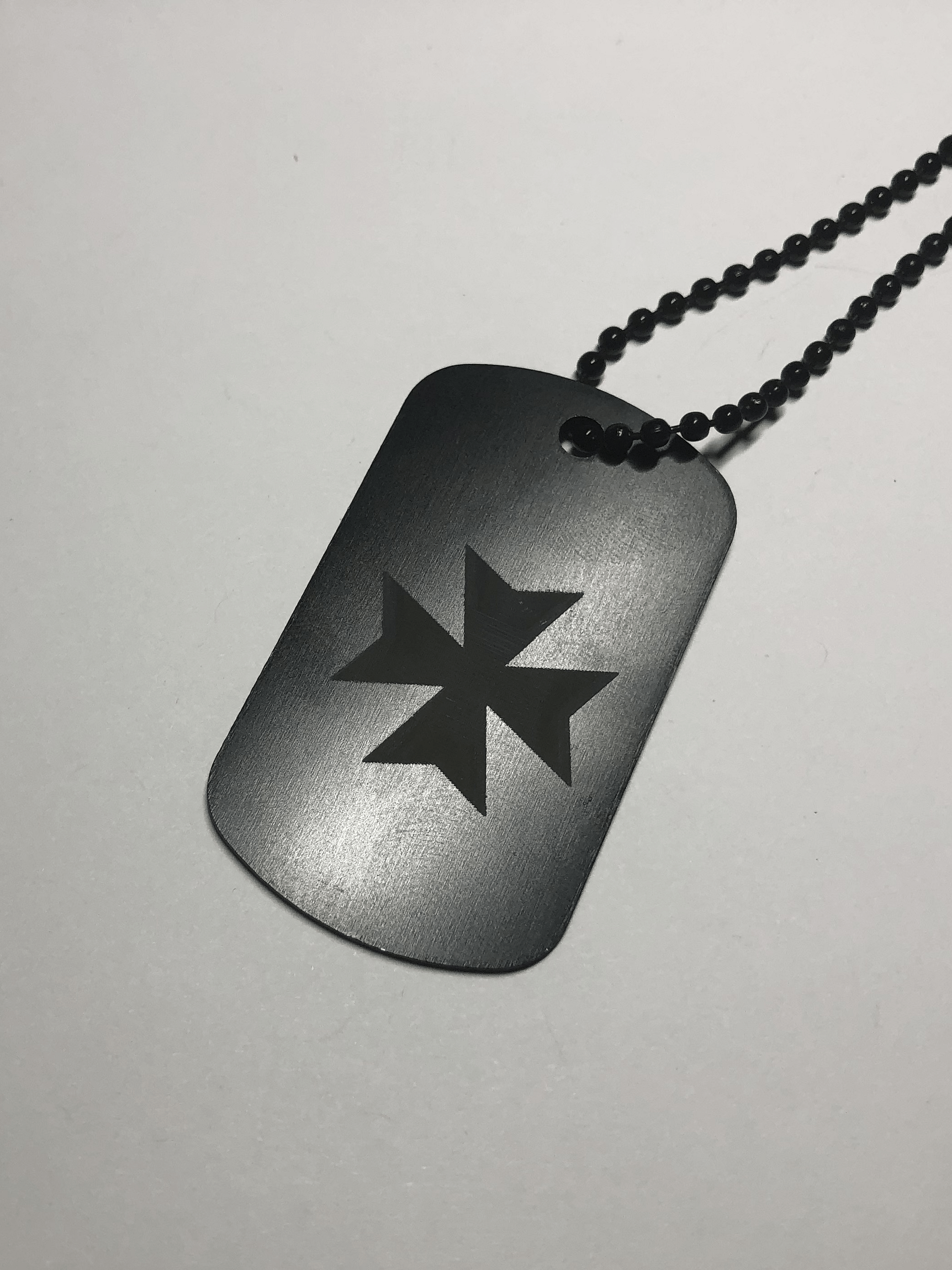 TEMPLARS - Engraved Dog Tag Pendant Necklace product image (4)