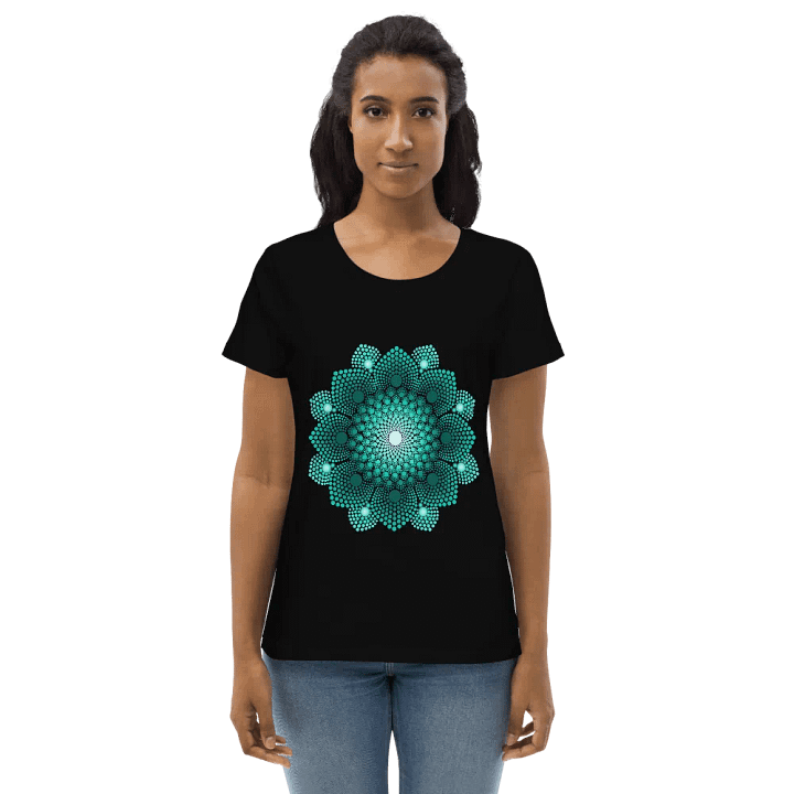 Turquoise Dot Mandala Eco T-Shirt product image (8)