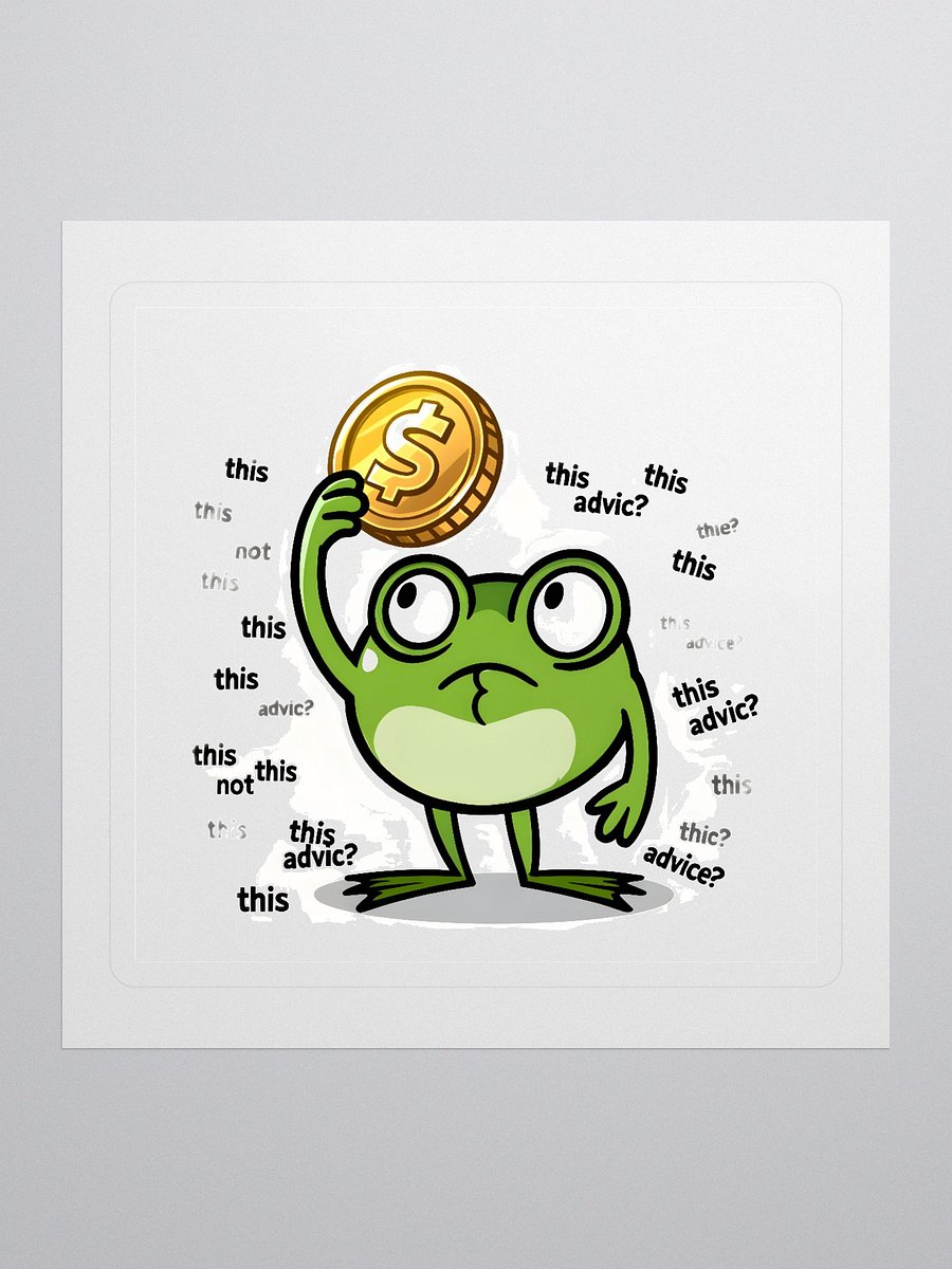 Funny Finance Frog Sticker product image (1)
