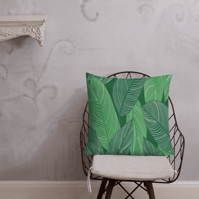 Tropical Beach & Palm Leaves Premium Pillow | Reversible All-Over Print Throw product image (8)