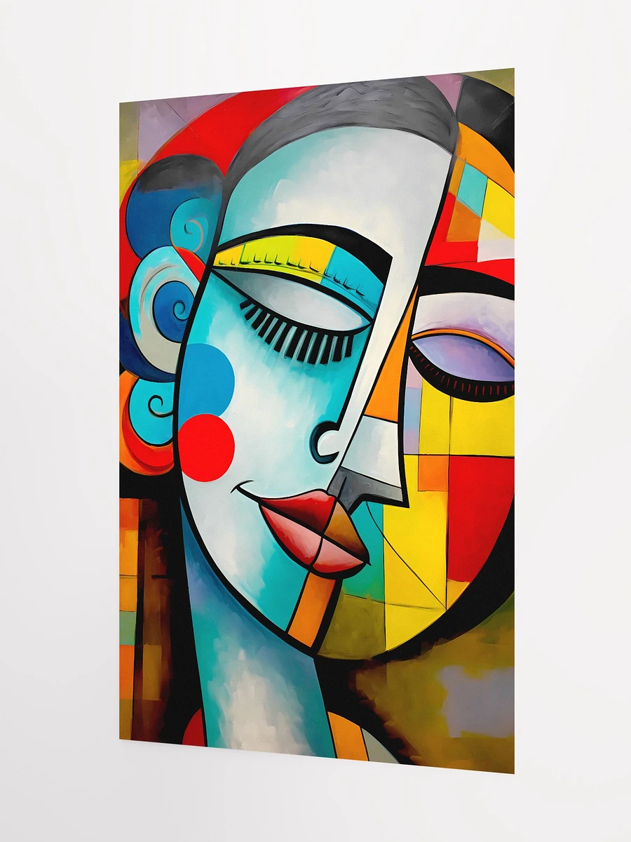 Cubist Mosaic Abstract Portrait of a Woman Modern Art Matte Poster product image (5)