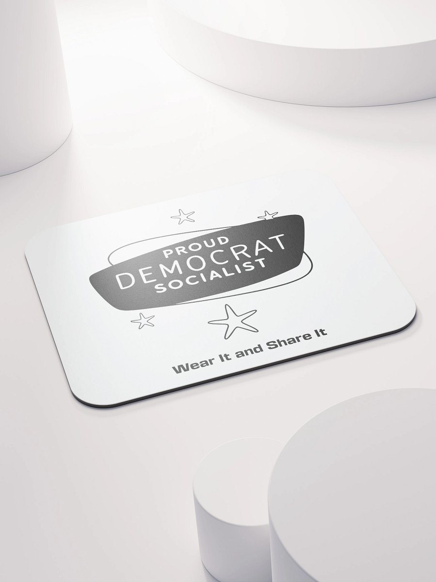 Proud Democrat Socialist mouse pad - black ink product image (4)
