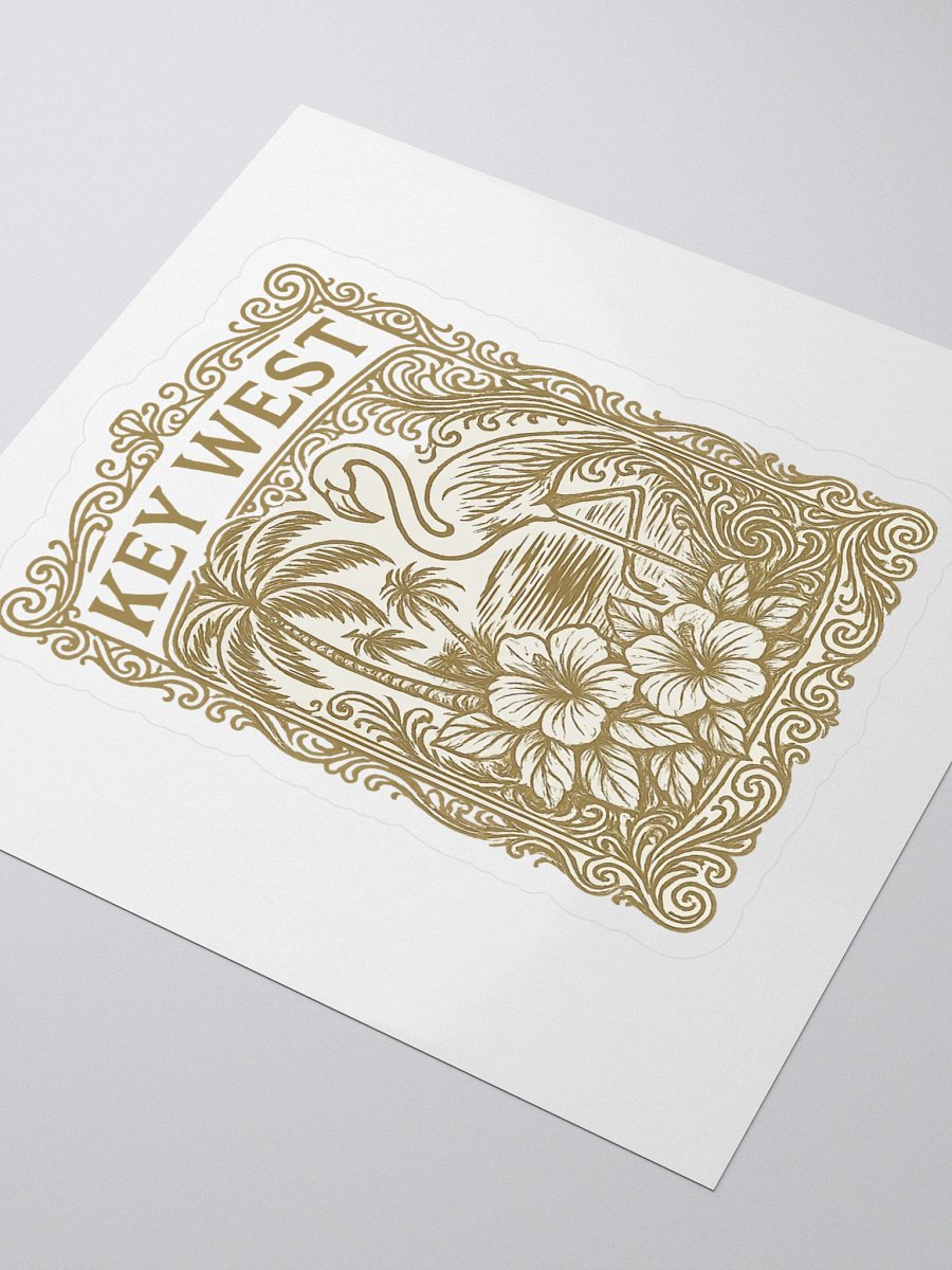 Kiss-Cut Key West Tropical Sticker with Flamingo and Hibiscus product image (3)