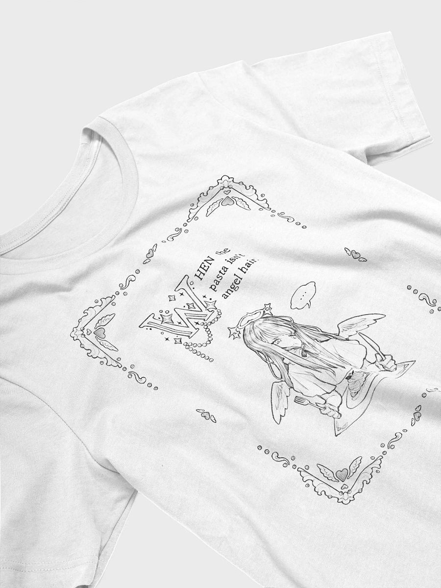 angel hair pasta // black tee product image (3)