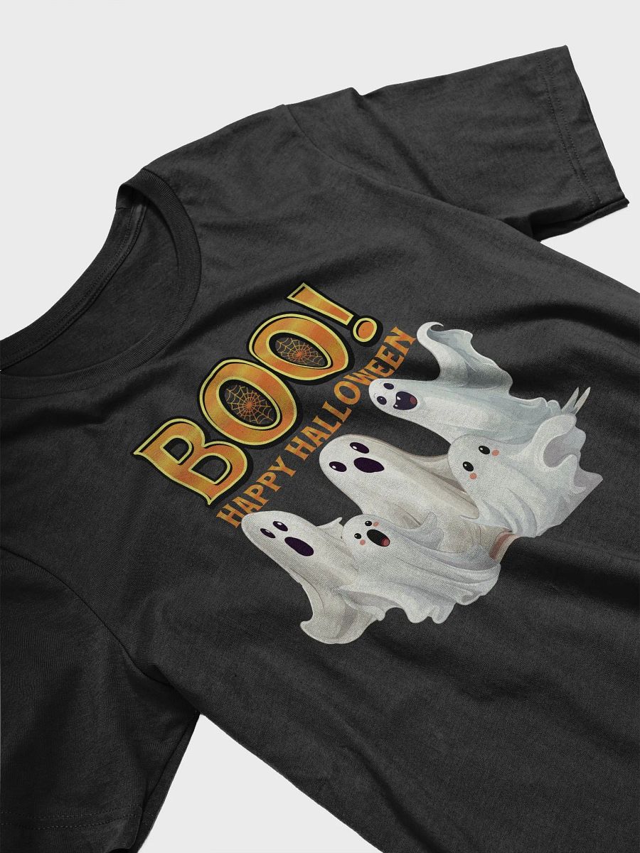 BOO! Happy Halloween Cute Ghost Graphic Tee product image (4)