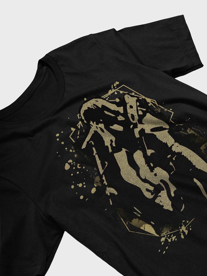 ACDC Malcolm Young T-Shirt. Black and gold sand art. product image (2)