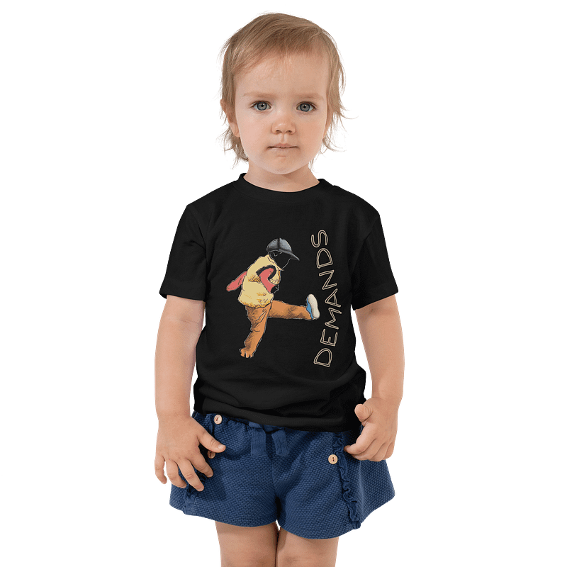 100% cotton Demands Toddler Tee