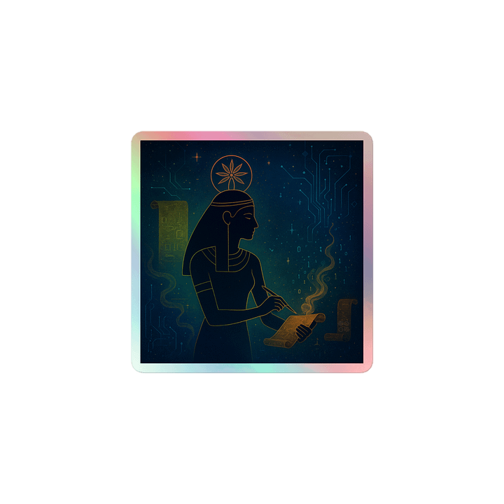 Goddess Ritual, Internet with Seshat Holographic Sticker product image (1)