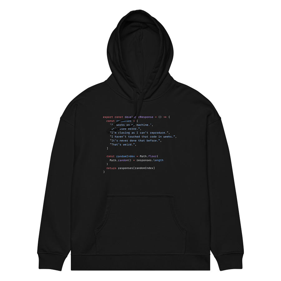 Developer Excuse Javascript Hoodie - Dark product image (3)