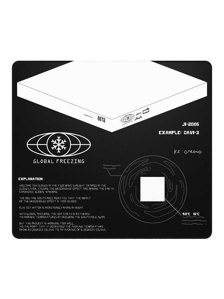 DESKMAT | GLOBAL FREEZING (BLACK EDITION) product image (2)