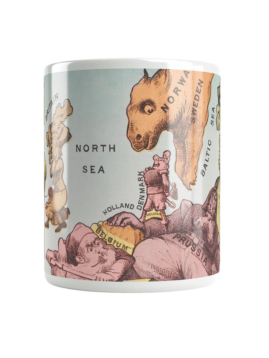 European Caricature Map White Glossy Mug product image (5)