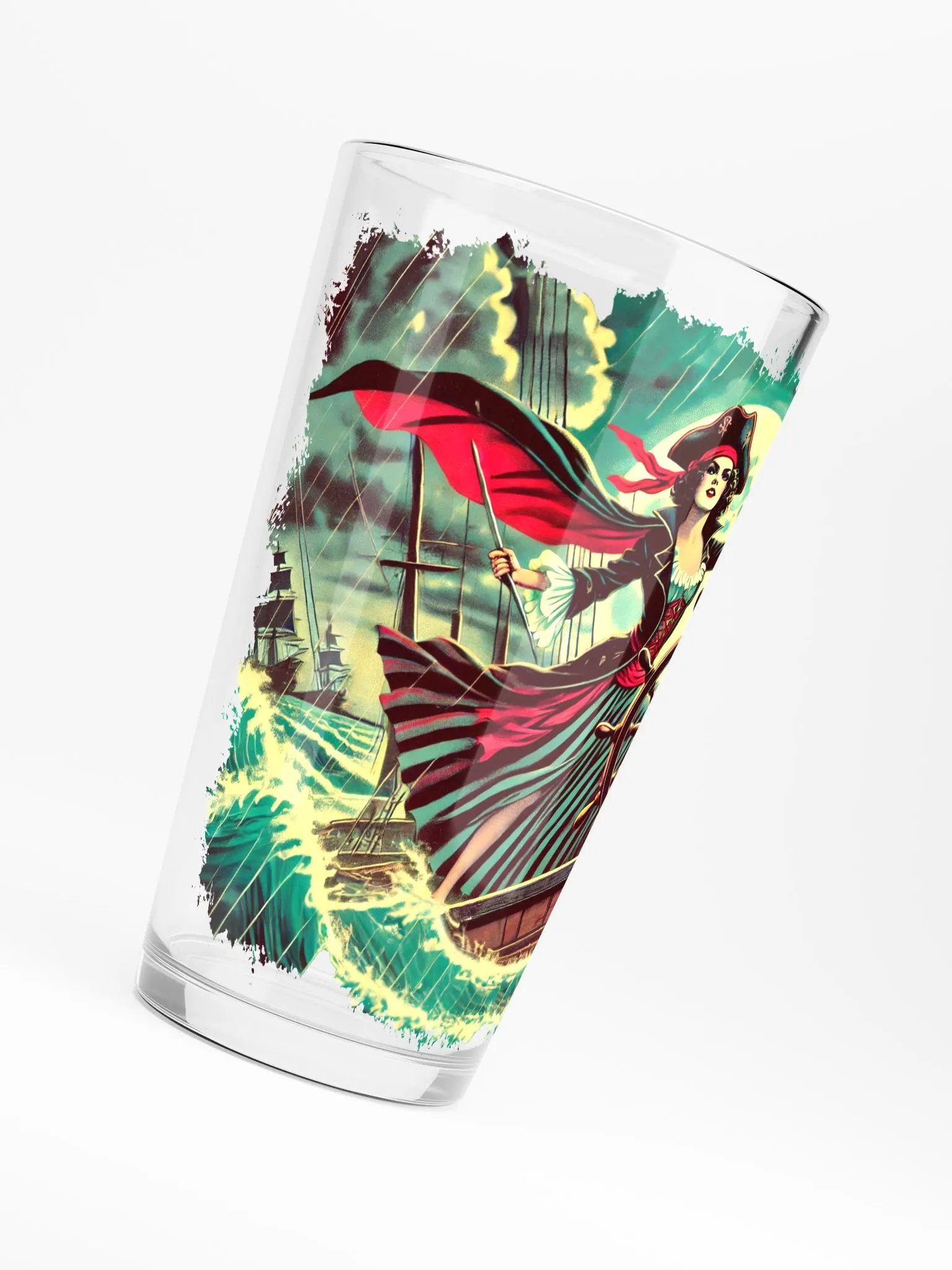Pirate Woman Adventure 16 oz Glass product image (6)