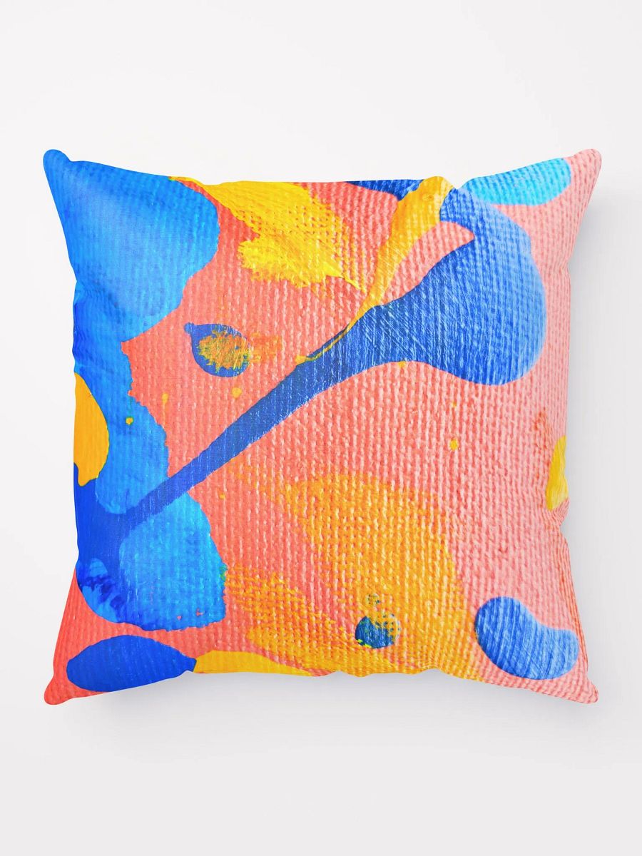 Orange, Blue and Yellow Color Splash Pillow product image (10)