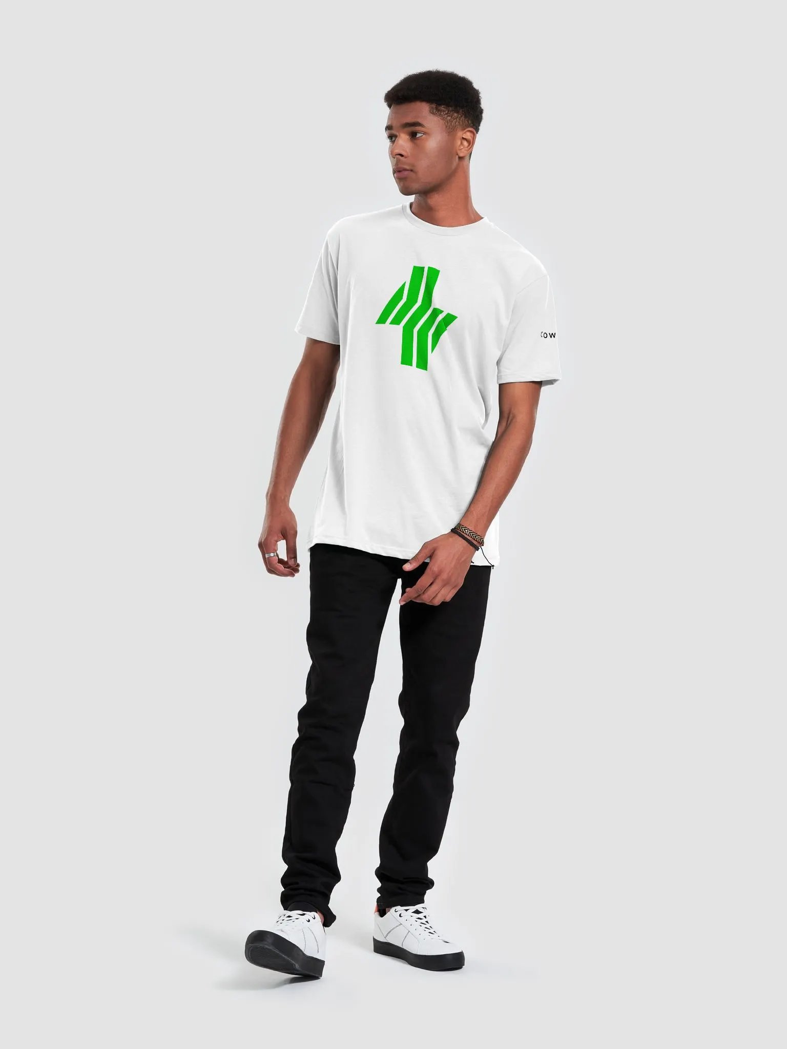 Cowbolt, White T-Shirt with Large Print product image (3)