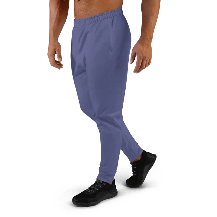 Plain Dark Purple Soft Summer Recycled Polyester Premium Men's Joggers by Treasure Pie product image (2)