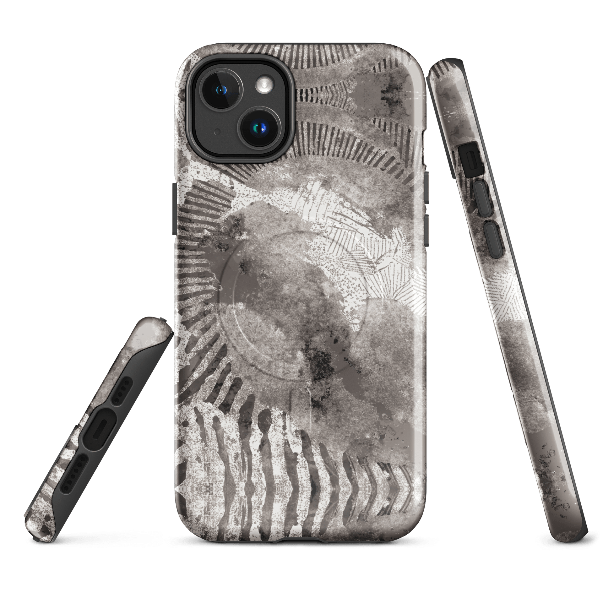 Flowing Geometric Grayscale Case for iPhone® product image (2)
