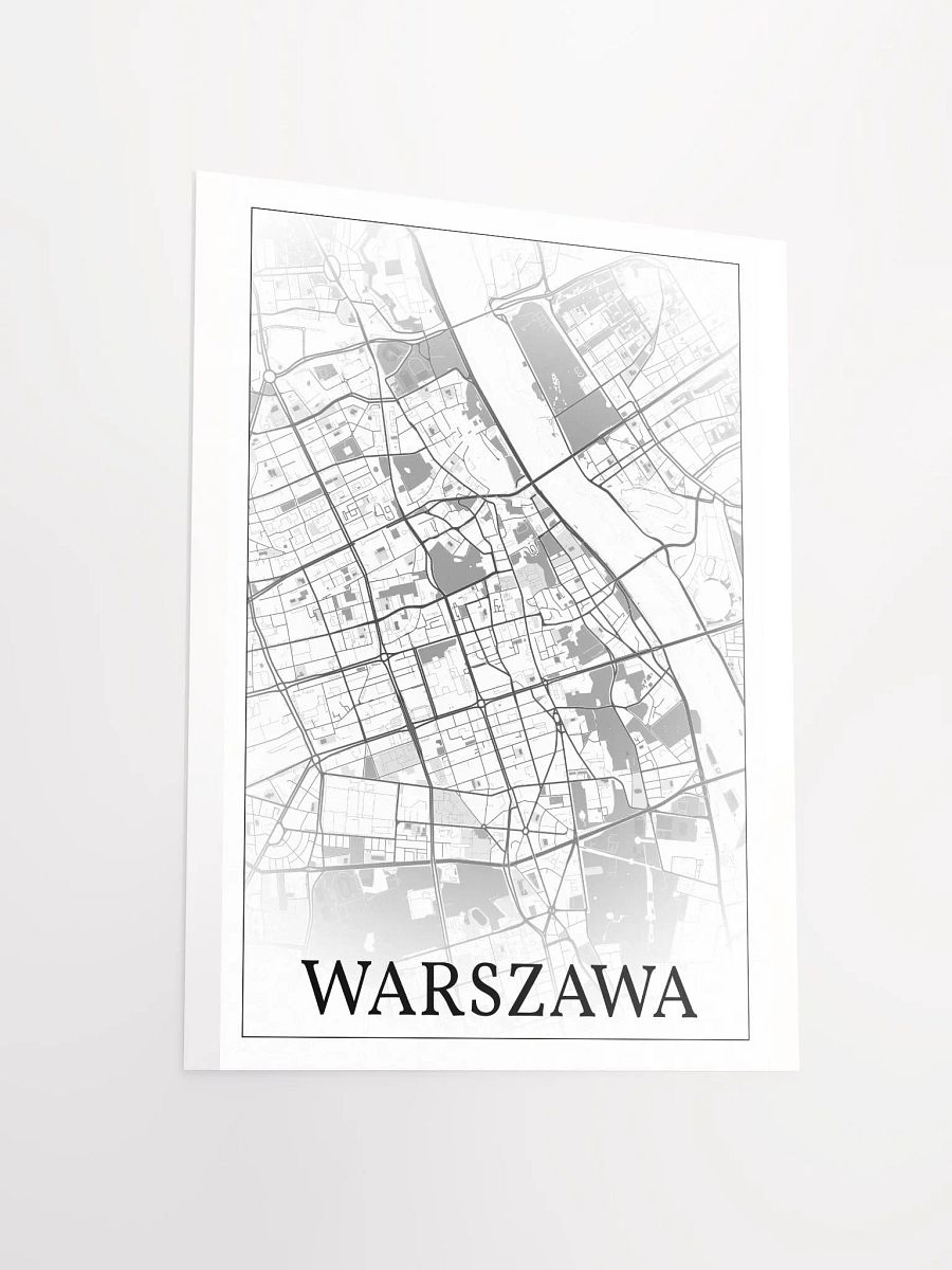 Warszawa, Polska, city map print product image (15)