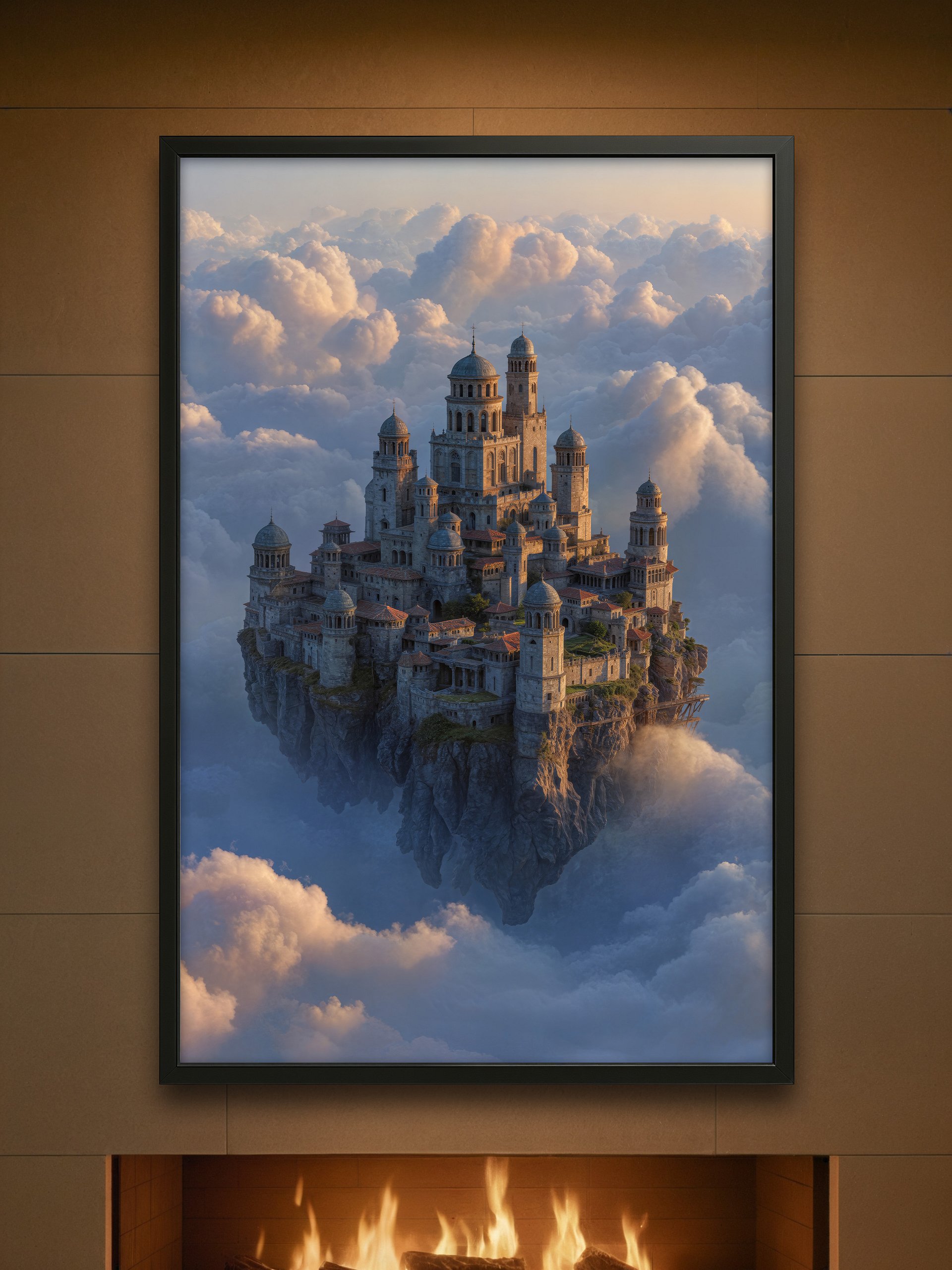 The Cloudborne Bastion – Framed Poster product image (1)