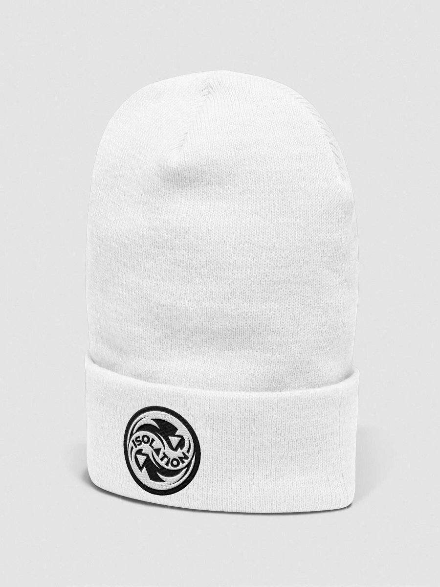 ISOL▲TION — 2024 LOGO — CUFFED BEANIE — B&W product image (3)