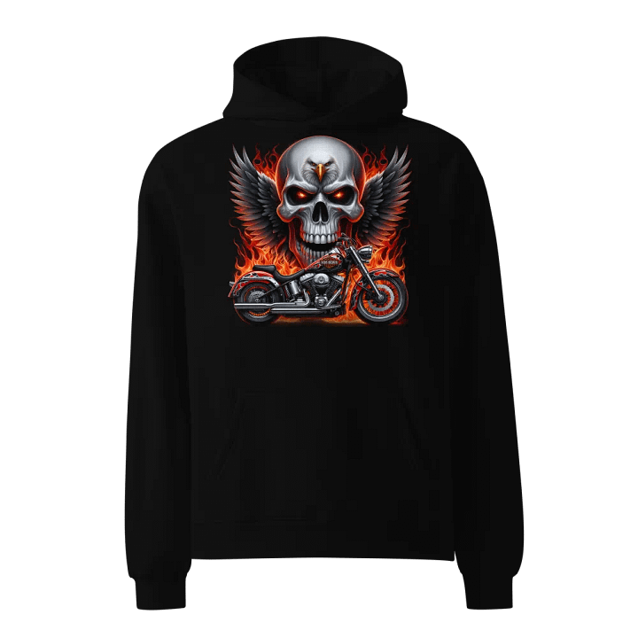 Eagle Skull Motorcycle Oversized Hoodie #21 product image (1)