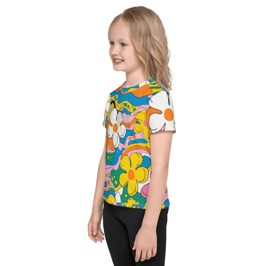 Retro Floral All-Over Print Kids T-Shirt product image (3)