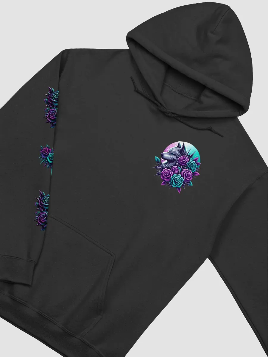 Midnight Roses Wolf Triple Panel Hoodie product image (16)