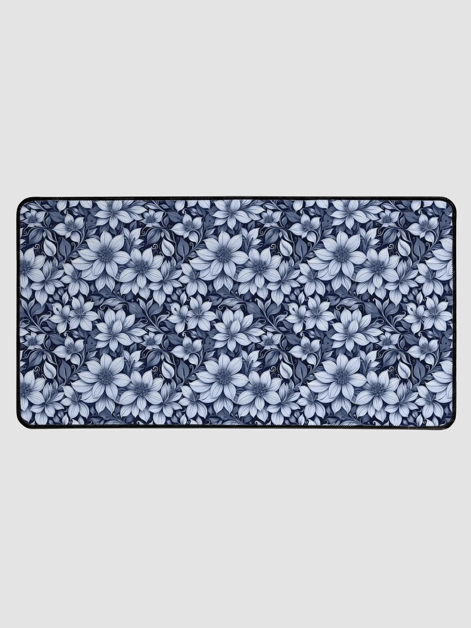 Indigo Flowers Desk Mat product image (1)