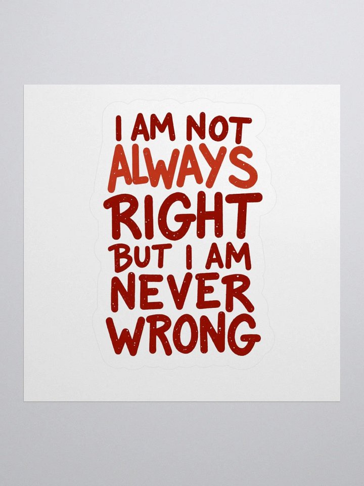 Never Wrong Kiss Cut Stickers product image (2)